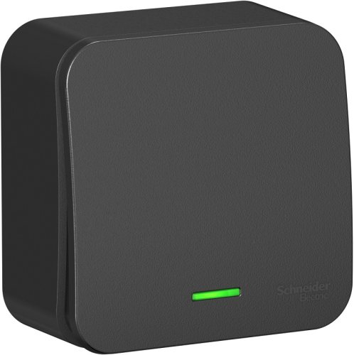 Выключатель с подсветкой накладной Systeme Electric Blanca 1-кл. антрацит фото Выключатель с подсветкой накладной Systeme Electric Blanca 1-кл. антрацит картинка